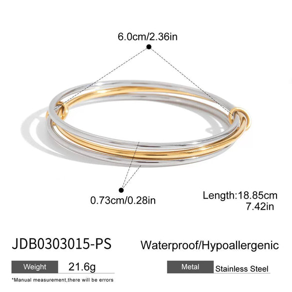 Bracelet Titanium Steel Ins Style Geometric Electroplating