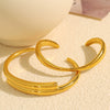 Bracelet 316L Stainless Steel Minimalist Geometric Electroplated For Women