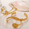 Bracelet 316L Stainless Steel Ocean Series Starfish Leaf Open Electroplated