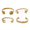 Bracelet 316L Stainless Steel Ocean Series Starfish Leaf Open Electroplated