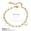 Bracelet 316L Stainless Steel Simple Style Geometric Electroplating Unisex Women's