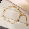 Bracelet 316L Stainless Steel Simple Style Geometric Electroplating Unisex Women's