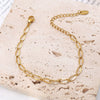 Bracelet 316L Stainless Steel Simple Style Geometric Electroplating Unisex Women's