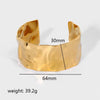 Bracelet Titanium Steel Stainless Steel Exaggerated Geometric Bump Hammer Pattern Electroplated For Women