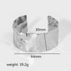 Bracelet Titanium Steel Stainless Steel Exaggerated Geometric Bump Hammer Pattern Electroplated For Women