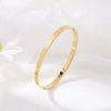 Bracelet Titanium Steel Stainless Steel Geometric Electroplating Inlaid Zircon Colorfast Antiallergy Girlfriends Niche Design