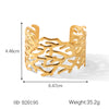 Bracelet Titanium Steel Stainless Steel Geometric Irregular Linear Hollow Opening Vacuum Plated Electroplated