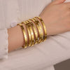 Bracelet Titanium Steel Stainless Steel Inlaid Round Zircon Electroplated Fashion Geometric Style