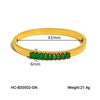 Bracelet Titanium Steel Zircon Inlaid Geometric Retro 18K Gold Plated