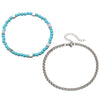 Bracelet Turquoise Black Gallstone Chain Round Handmade Fashion Bohemian Style Unisex
