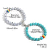 Bracelet Turquoise Heartshaped Geometric Magnetic Beaded Electroplating Couple Style Unisex