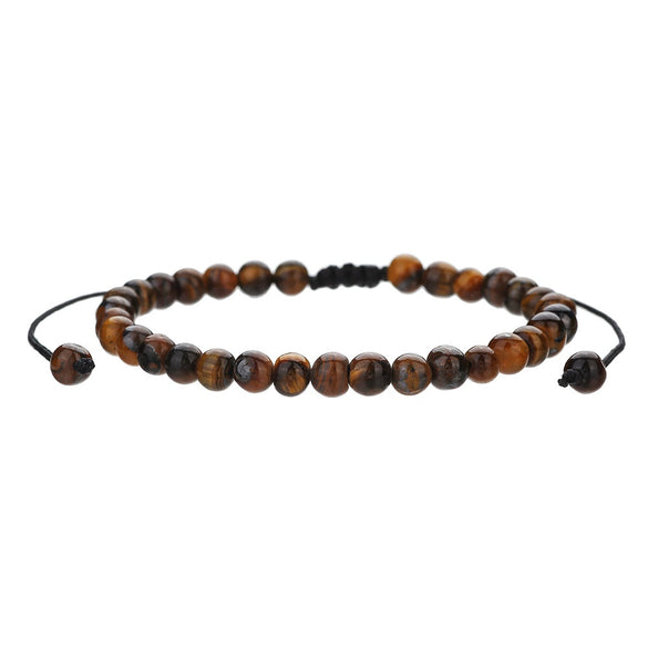 Bracelet Volcanic Stone Tiger Eye Geometric Handmade Unisex