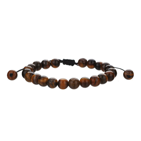 Bracelet Volcanic Stone Tiger Eye Geometric Handmade Unisex