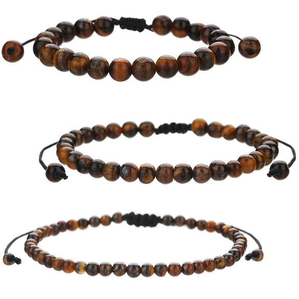 Bracelet Volcanic Stone Tiger Eye Geometric Handmade Unisex