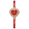 Bracelet Watch Alloy Heart Shape Pullout Style Women's Fashionable