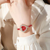 Bracelet Watch Alloy Heart Shape Pullout Style Women's Fashionable