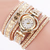 Bracelet Watch Ring Alloy Imitation Leather Gold Casual Round