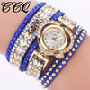 Bracelet Watch Ring Alloy Imitation Leather Gold Casual Round