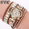 Bracelet Watch Ring Alloy Imitation Leather Gold Casual Round