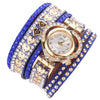 Bracelet Watch Ring Alloy Imitation Leather Gold Casual Round
