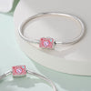 Bracelet White Copper Silver Plated Original Design Women's