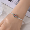 Bracelet White Copper Silver Plated Original Design Women's