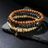 Bracelet Wooden Beads Geometric Handmade