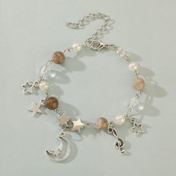 Bracelet Zinc Alloy Geometric Handmade Heartshaped Fivepointed Star Punk Style