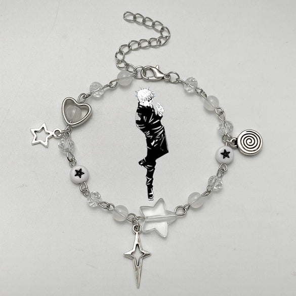 Bracelet Zinc Alloy Geometric Handmade Heartshaped Fivepointed Star Punk Style