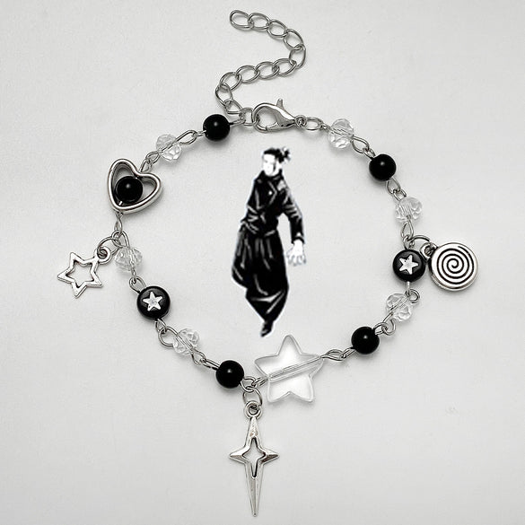 Bracelet Zinc Alloy Geometric Handmade Heartshaped Fivepointed Star Punk Style
