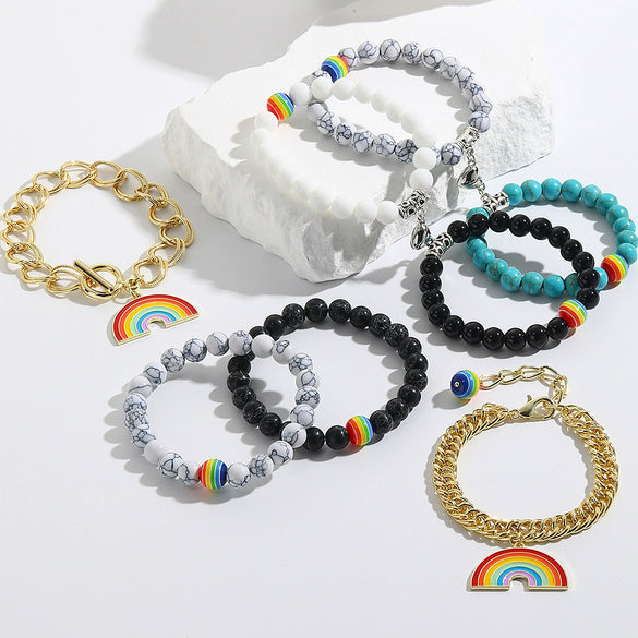 Bracelet Zinc Alloy Geometric Heartshaped Handmade Friendship