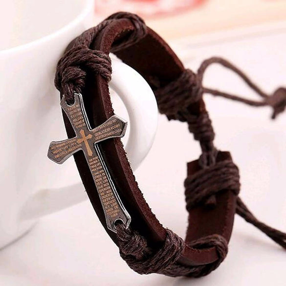 Bracelets Artificial Leather Punk Geometric Handwoven