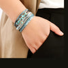 Bracelets Leather Crystal Feather Braided Geometric Electroplated For Women And Men