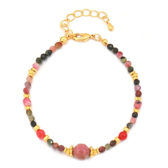 Bracelets Natural Stone Copper Geometric Handmade Women's Retro Stacked