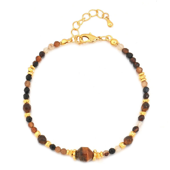 Bracelets Natural Stone Copper Geometric Handmade Women's Retro Stacked