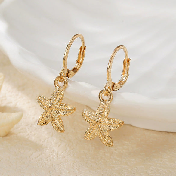 Bracelets Necklaces Women Zinc Alloy Shells Starfish Beads Electroplating Minimalist Style
