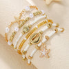 Bracelets Necklaces Women Zinc Alloy Shells Starfish Beads Electroplating Minimalist Style