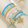 Bracelets Necklaces Women Zinc Alloy Shells Starfish Beads Electroplating Minimalist Style