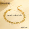 Bracelets Stainless Steel Geometric Retro Doublelayer Disc Fashion Light Luxury Niche Design Electroplating For Women
