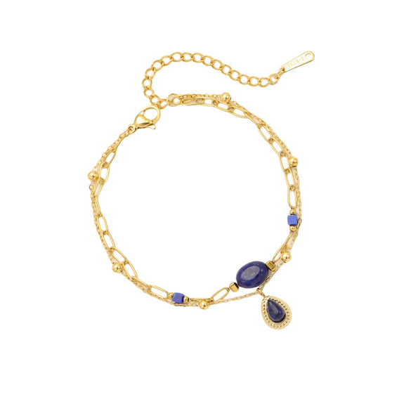 Bracelets Stainless Steel Inlaid With Natural Stone Titanium Steel Pendants Electroplated Fashion Hand Jewelry