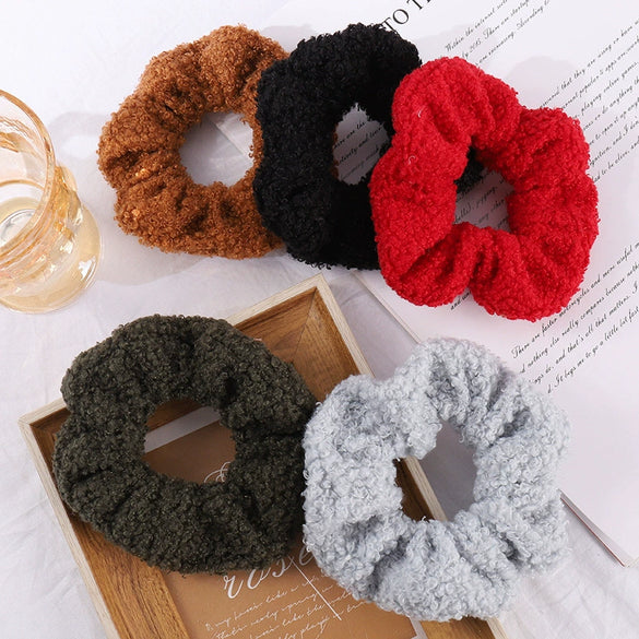 Braided Fabric Hair Ring High Elasticity Geometric Scrunchie For Elegant Ponytail Styling