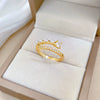 Brass Cartoon Crown Fashion Ring With Electroplating For Women