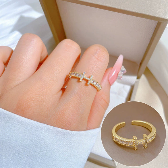Brass Cartoon The Crown Electroplating Wedding Ring Jewelry For Women