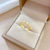 Brass Cartoon The Crown Style Butterfly Ring Electroplated