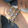 Brass Conch Starfish Shell Bracelet Twocolor Electroplating For Women