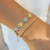 Brass Conch Starfish Shell Bracelet Twocolor Electroplating For Women