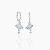Brass Constellation Saturn Circle Electroplated Women's Earrings