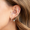 Brass Constellation Saturn Circle Electroplated Women's Earrings