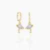 Brass Constellation Saturn Circle Electroplated Women's Earrings