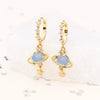 Brass Constellation Saturn Circle Electroplated Women's Earrings